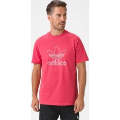 Adidas Originals Trefoil Logo Outline Koszulka Czerwony. Czerwone podkoszulki męskie adidas Originals, l, z nadrukiem, z bawełny, z krótkim rękawem. Za 111,95 zł.