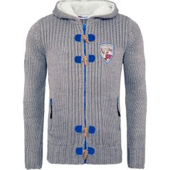 Swetry rozpinane męskie: Sweter rozpinany „Jedro” w kolorze szarym