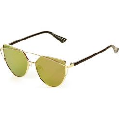 Stylowe okulary przeciwsłoneczne mazzini glam cat eye brąz. Żółte okulary przeciwsłoneczne damskie LOOKS STYLE EYEWAER, eleganckie. W wyprzedaży za 59,90 zł.
