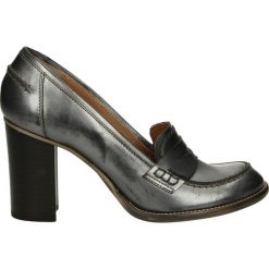 Mokasyny - 8027802 METAL. Szare mokasyny damskie Venezia, ze skóry. Za 219,00 zł.