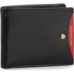 Duży Portfel Męski PETERSON - 354.01-BR-RFID-2-1-1 Czarny. Czarne portfele męskie Peterson, bez wzorów, ze skóry. Za 129,00 zł.
