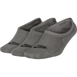 Skarpety Nike NSW 3-pack Footie (SX6014-091). Szare skarpetki damskie marki Nike, bez wzorów, z bawełny. Za 39,99 zł.