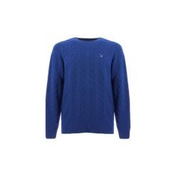 Swetry Gant COLOR FRIDAY. Niebieskie swetry męskie GANT, xl, bez wzorów, bez kołnierzyka, bez kaptura. Za 640,83 zł.
