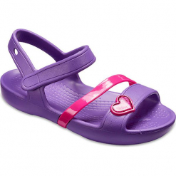 Sandały "Lina" w kolorze fioletowym. Fioletowe sandały dziewczęce marki Crocs. W wyprzedaży za 65,95 zł.