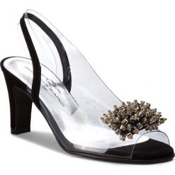 Sandały BRENDA ZARO - T2573 Suede Black. Czarne klapki damskie marki Brenda Zaro, bez wzorów, ze skóry, bez obcasa, na obcasie. W wyprzedaży za 299,00 zł.