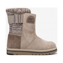 Sorel Newbie™ Śniegowce Szary Beżowy. Szare śniegowce damskie Sorel, na zimę, ze skóry, bez zapięcia. Za 447,95 zł.