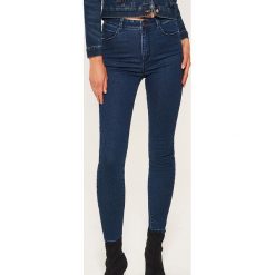 Jeansy high waist skinny - Granatowy. Niebieskie jeansy damskie House, z jeansu. Za 79,99 zł.