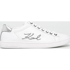 Karl Lagerfeld - Buty. Białe buty sportowe damskie KARL LAGERFELD, bez wzorów, ze skóry, sportowe. W wyprzedaży za 549,90 zł.