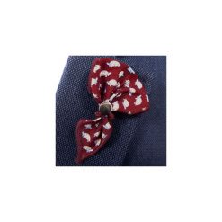 Bordowa wpinka do butonierki w żółwie W34. Czerwone marynarki męskie Modini Moda Męska, m, bez wzorów, casualowe. Za 26,10 zł.