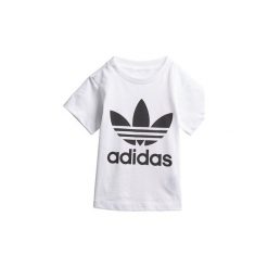 T-shirty z krótkim rękawem Dziecko adidas Koszulka Trefoil. Białe t-shirty chłopięce marki Adidas, z krótkim rękawem. Za 79,95 zł.
