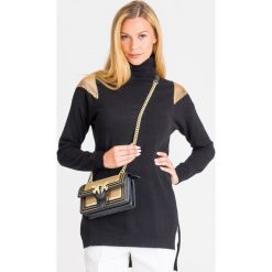 GOLF PINKO. Czarne swetry damskie Pinko, xs, z aplikacjami, z wełny, bez rękawów, bez kaptura. Za 587,40 zł.