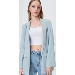 Marynarka oversize - Turkusowy. Niebieskie marynarki damskie Sinsay, xl, bez wzorów. W wyprzedaży za 39,99 zł.