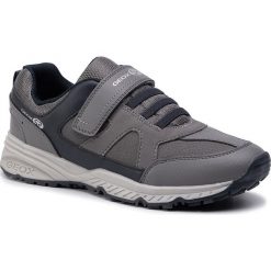 Sneakersy GEOX - J Bernie B J9411B 0BUCE C9AF4 D Anthracite/Navy. Szare trampki chłopięce Geox, bez wzorów, ze skóry ekologicznej, na rzepy. Za 219,00 zł.