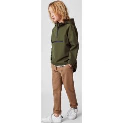 Mango Kids - Spodnie dziecięce Tape 116-164 cm. Szare spodnie chłopięce marki Mango Kids, z bawełny. W wyprzedaży za 49,90 zł.