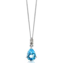 Złoty naszyjnik z zawieszką z diamentem - dł. 45 cm. Szare naszyjniki damskie REVONI, z topazem, złote. W wyprzedaży za 695,95 zł.