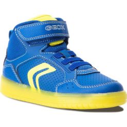 Sneakersy GEOX - J Kommodor B. C J825PC 0BCBU C4344 S Royal/Lime. Niebieskie trampki chłopięce Geox, bez wzorów, ze skóry ekologicznej, bez zapięcia. W wyprzedaży za 229,00 zł.