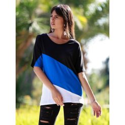 Bluzka w kolorze czarnym ze wzorem. Czarne bluzki damskie Bambina Mia, l, bez wzorów, z okrągłym kołnierzem, bez rękawów. W wyprzedaży za 89,95 zł.