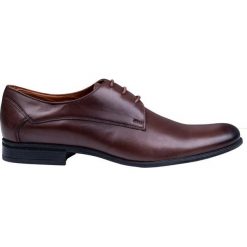 Półbuty BUKN000043. Pomarańczowe półbuty męskie Giacomo Conti, bez wzorów, ze skóry, bez zapięcia. Za 399,00 zł.