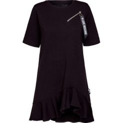 Sukienka LOVE MOSCHINO. Czarne sukienki dziewczęce z bawełny, krótkie, mini, asymetryczne. Za 1050,00 zł.