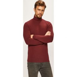 Tom Tailor Denim - Sweter. Czerwone swetry męskie TOM TAILOR DENIM, xl, bez wzorów, z elastanu, z golfem, bez kaptura. W wyprzedaży za 79,90 zł.