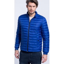 Tommy Hilfiger - Kurtka puchowa bomber. Niebieskie płaszcze męskie na zamek TOMMY HILFIGER, m, z tkaniny, krótkie. W wyprzedaży za 459,90 zł.