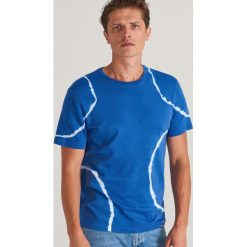 T-shirt z bawełny pima - Granatowy. Niebieskie t-shirty męskie Reserved, s, bez wzorów, z bawełny, bez kołnierzyka. Za 59,99 zł.