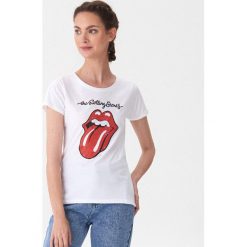 Koszulka The Rolling Stones - Biały. Białe koszulki damskie House, s, bez wzorów, bez kołnierzyka, bez rękawów. Za 39,99 zł.