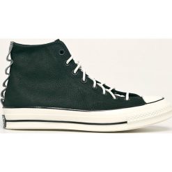Converse - Trampki skórzane. Czarne trampki męskie Converse, bez wzorów, ze skóry, na sznurówki. W wyprzedaży za 299,90 zł.
