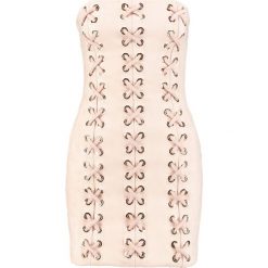 Sukienki: Missguided PEACE AND LOVE CRISS CROSS Sukienka koktajlowa nude