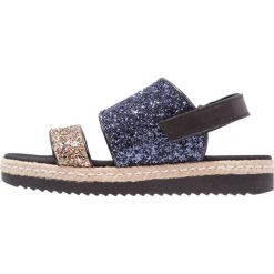 Rzymianki damskie: Fiore di Lucia Milano CACAO Sandały na platformie glitter blu navy