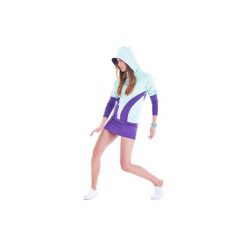 Earth Hoodie (Mint&Purple). Zielone bluzy damskie OKUAKU, m, bez wzorów, z bawełny, z długim rękawem, długie, z kapturem. Za 199,00 zł.