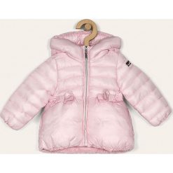 Blukids - Kurtka dziecięca 68-92 cm. Różowe kurtki dziewczęce Blukids, bez wzorów, z poliesteru, długie, z kapturem. Za 129,90 zł.
