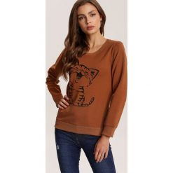 Camelowa Bluza Jynarah. Brązowe bluzy damskie Renee, xl, bez wzorów, bez rękawów, bez kaptura. Za 69,99 zł.