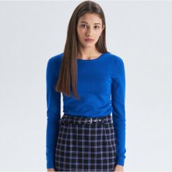 Gładki sweter - Niebieski. Niebieskie swetry klasyczne damskie marki Cropp, s. Za 49,99 zł.