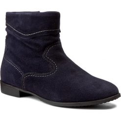 Botki TAMARIS - 1-25005-29 Navy 805. Niebieskie botki damskie zamszowe marki Tamaris. W wyprzedaży za 179,00 zł.