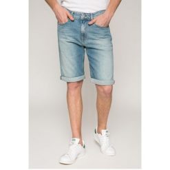 Calvin Klein Jeans - Szorty Roxy. Niebieskie spodenki i szorty męskie Calvin Klein Jeans, bez wzorów, z elastanu, casualowe. W wyprzedaży za 259,90 zł.