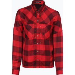 Guess Jeans - Bluzka damska, czerwony. Czerwone bluzki damskie Guess Jeans, s, z aplikacjami, z wiskozy, z kontrastowym kołnierzykiem, bez rękawów. Za 299,95 zł.