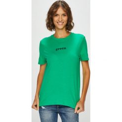 Only - Top. Szare topy damskie ONLY, l, z nadrukiem, z bawełny, z okrągłym kołnierzem. W wyprzedaży za 29,90 zł.