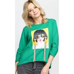 Bluzki damskie: Zielona Bluzka Long Tress