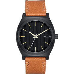 Zegarek kwarcowy "Time Teller" w kolorze jasnorbrązowo-czarnym. Brązowe, analogowe zegarki męskie marki Nixon, ze stali. W wyprzedaży za 159,95 zł.