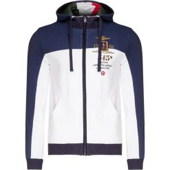 Bluza AERONAUTICA MILITARE. Czerwone bluzy męskie Aeronautica Militare, l, z aplikacjami, z dzianiny, z kapturem, bez rękawów, z kapturem. Za 920,00 zł.
