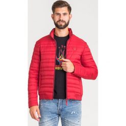 KURTKA Puchowa Armani Exchange. Czerwone płaszcze męskie xl, z aplikacjami, z puchu. Za 719,00 zł.
