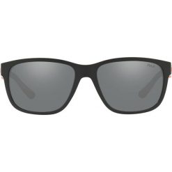 Polo Ralph Lauren - Okulary 0PH4142. Czarne okulary przeciwsłoneczne męskie marki Polo Ralph Lauren, z materiału, prostokątne. W wyprzedaży za 399,90 zł.