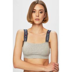 Tommy Hilfiger - Biustonosz sportowy. Szare biustonosze sportowe damskie TOMMY HILFIGER, s, bez wzorów, z elastanu. Za 169,90 zł.