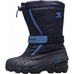 Sorel śniegowce chłopięce YOUTH FLURRY 5 ciemnoniebieski. Niebieskie buty chłopięce sportowe Sorel, z materiału, bez zapięcia. Za 309,00 zł.