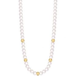 Złota Bransoletka - złoto 585, Perła. Żółte bransoletki damskie W.KRUK, z materiału, z perłą, złote. Za 1399,00 zł.