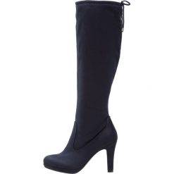 Anna Field Kozaki na obcasie dark blue. Niebieskie buty zimowe damskie Anna Field, z materiału, na obcasie. W wyprzedaży za 132,30 zł.