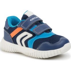 Sneakersy GEOX - B Waviness B. A B022BA 0BC14 C4231 S Navy/Sky. Niebieskie trampki chłopięce Geox, bez wzorów, ze skóry ekologicznej, na rzepy. Za 219,00 zł.