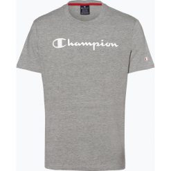 Champion - T-shirt męski, niebieski. Niebieskie t-shirty męskie Champion, m, z napisami, z bawełny, bez kołnierzyka. Za 99,95 zł.