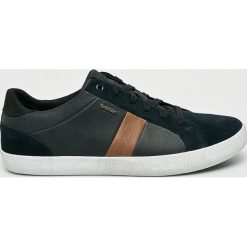 Geox - Buty. Niebieskie buty sportowe damskie marki Geox, ze skóry, na sznurówki. W wyprzedaży za 299,90 zł.
